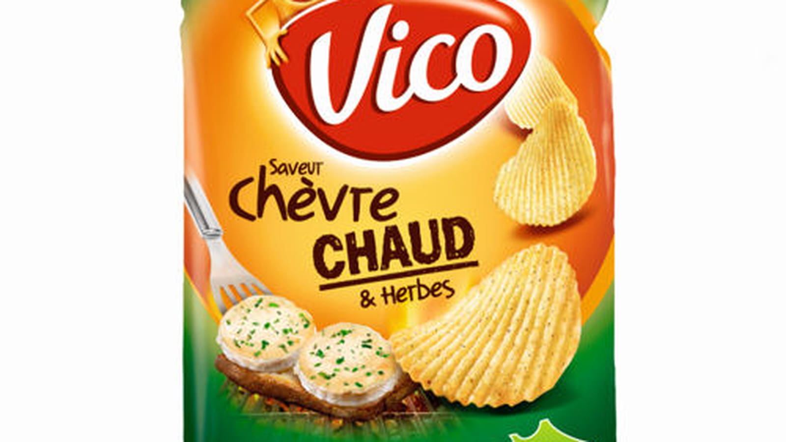 Chips saveur chèvre chaud et herbes de Vico