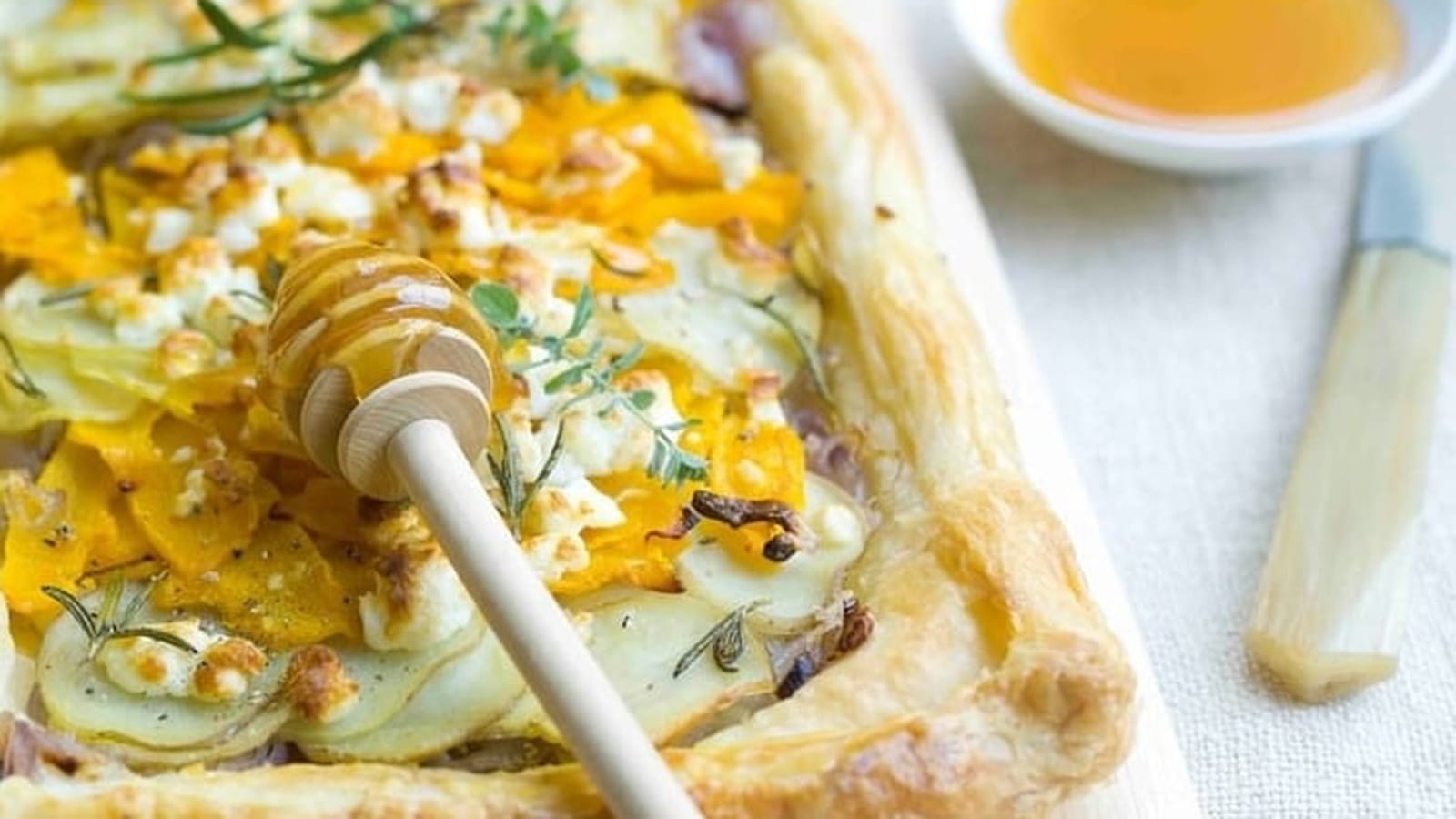 Tarte pomme de terre et miel 