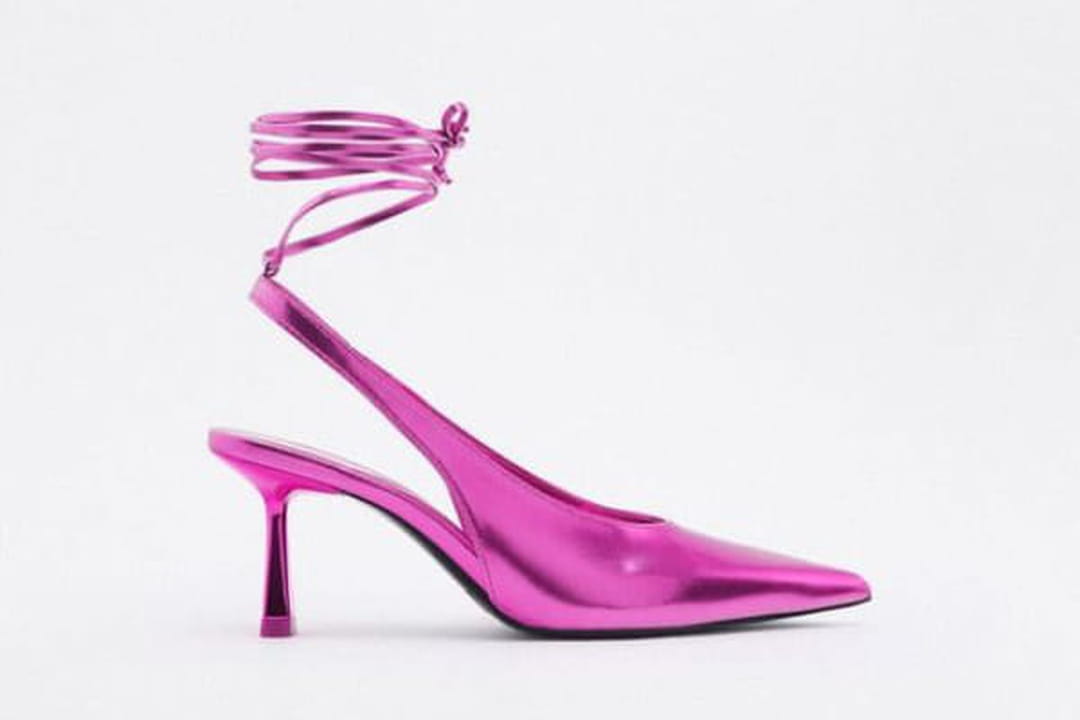 escarpins métallisés argent