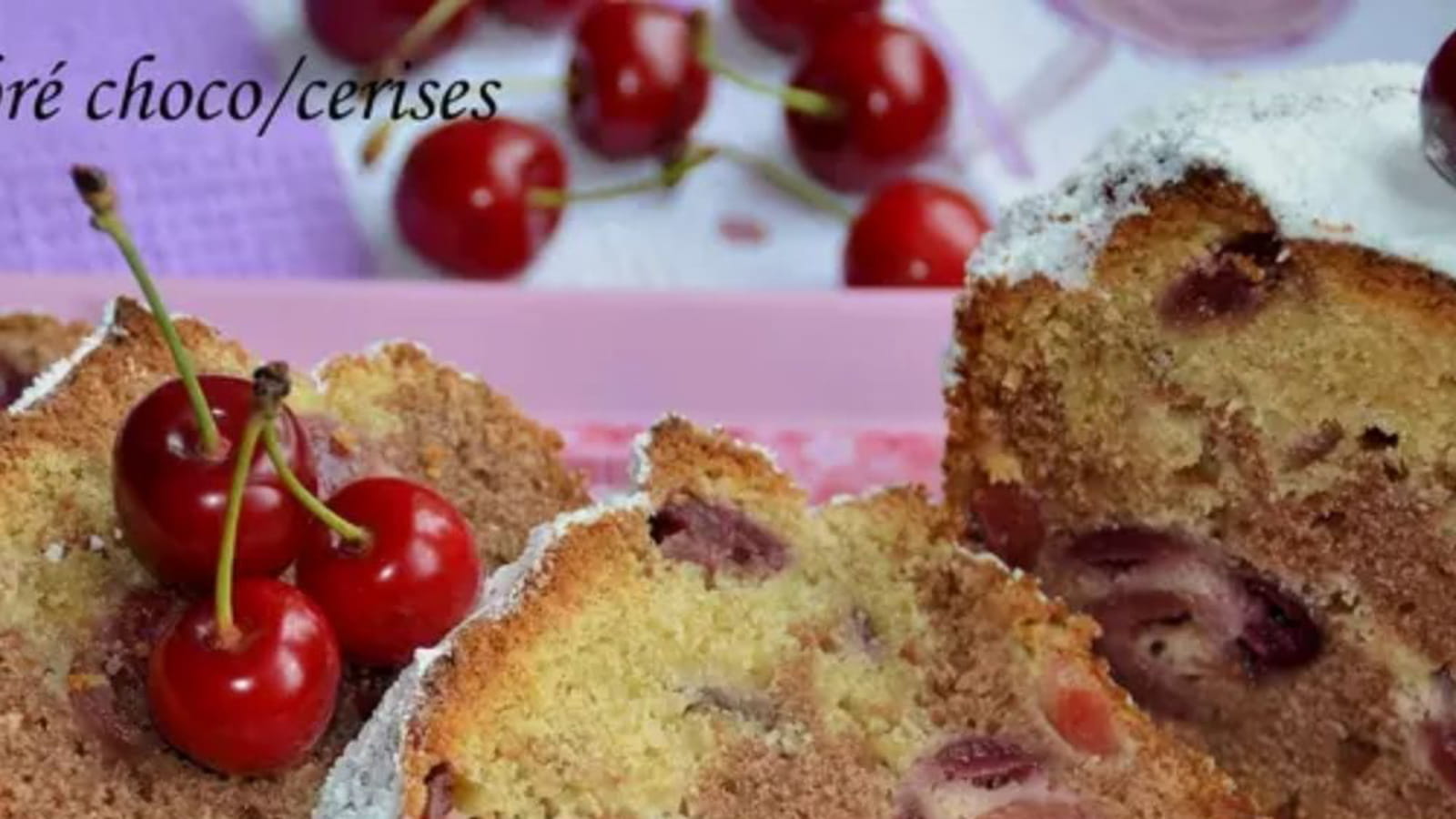 Cake marbré choco/cerises