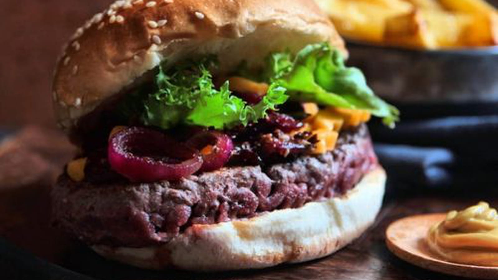 Cheeseburger aux graines de sésame
