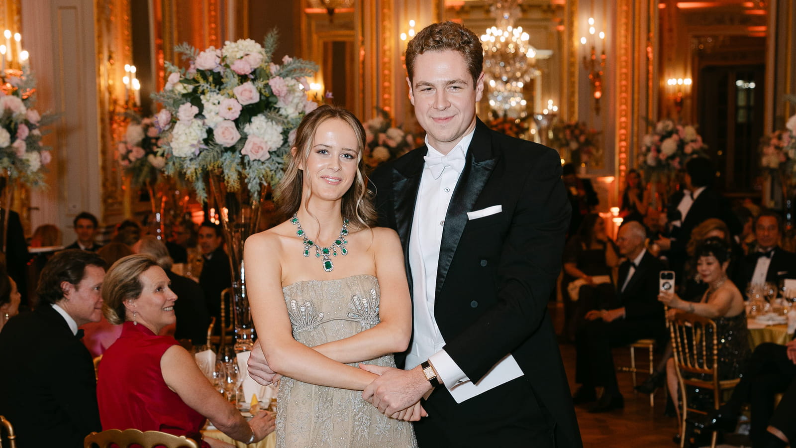 Lady Araminta Spencer Churchill et son cavalier, le baron Nicholas von Perfall