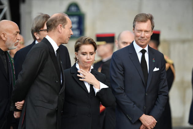 Hamid Karzai, Prince Edward de Wessex, Henri, Grand-duc de Luxembourg et sa femme Maria Teresa &agrave; Saint-Sulpice