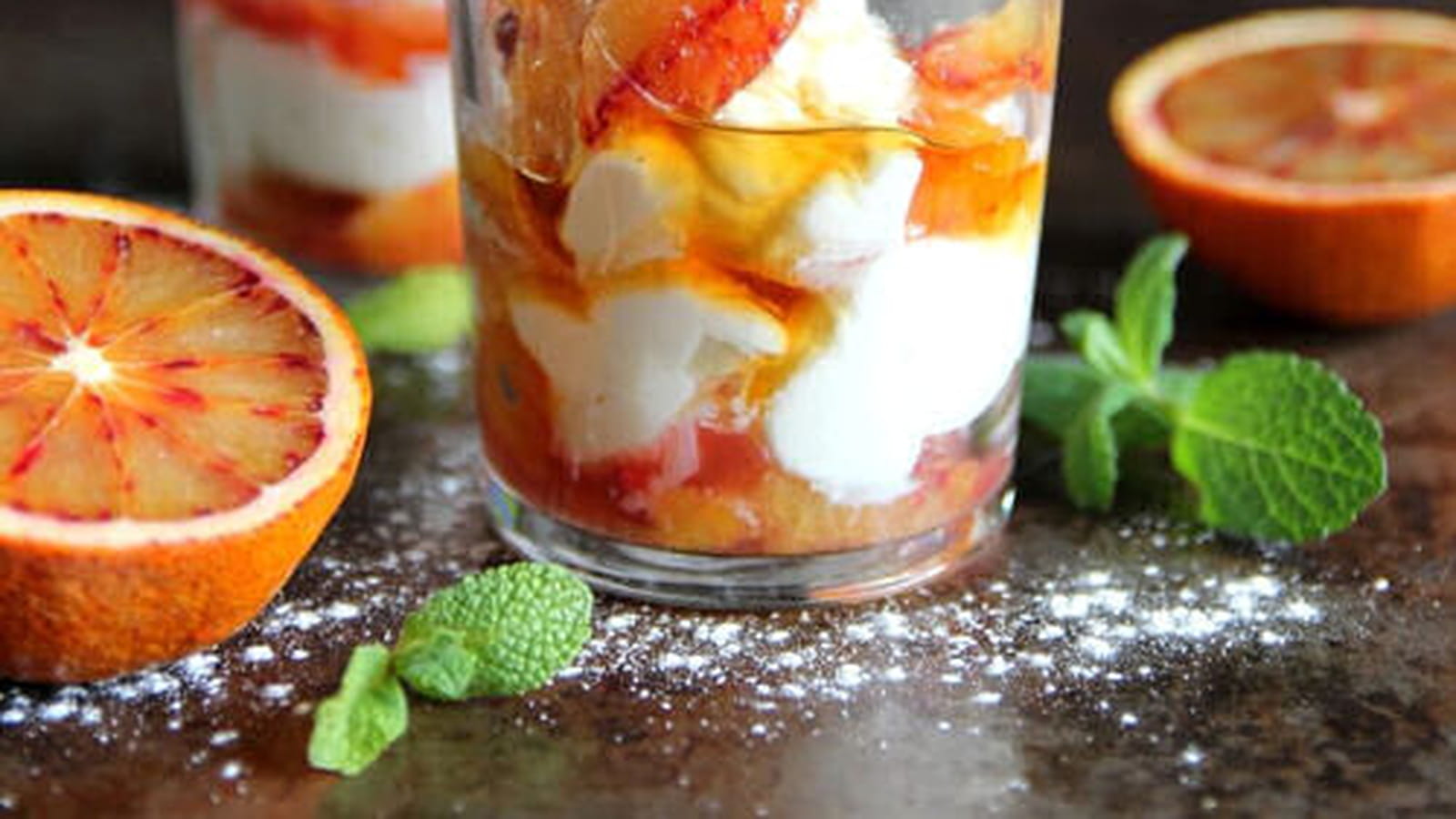 Salade d'oranges sanguines au mascarpone