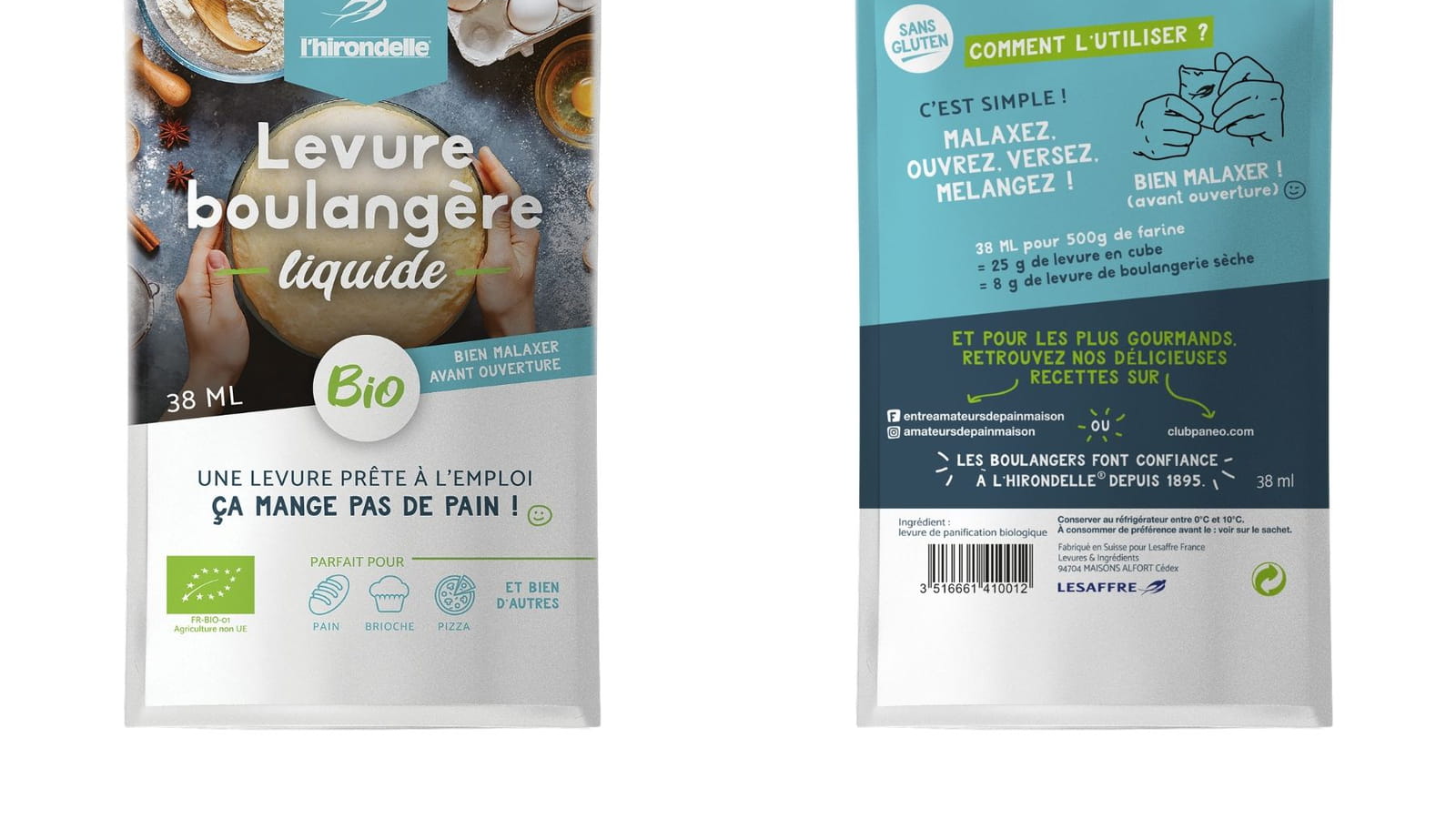La levure boulangère liquide de L'Hirondelle Bio