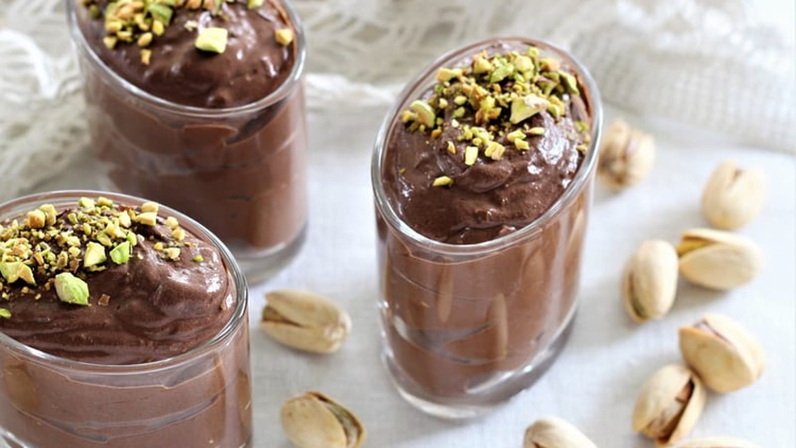 Verrines chocolat pistache