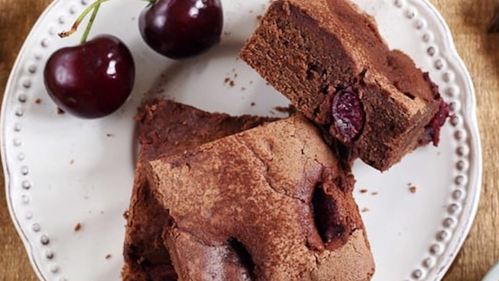 Brownie chocolat et cerises