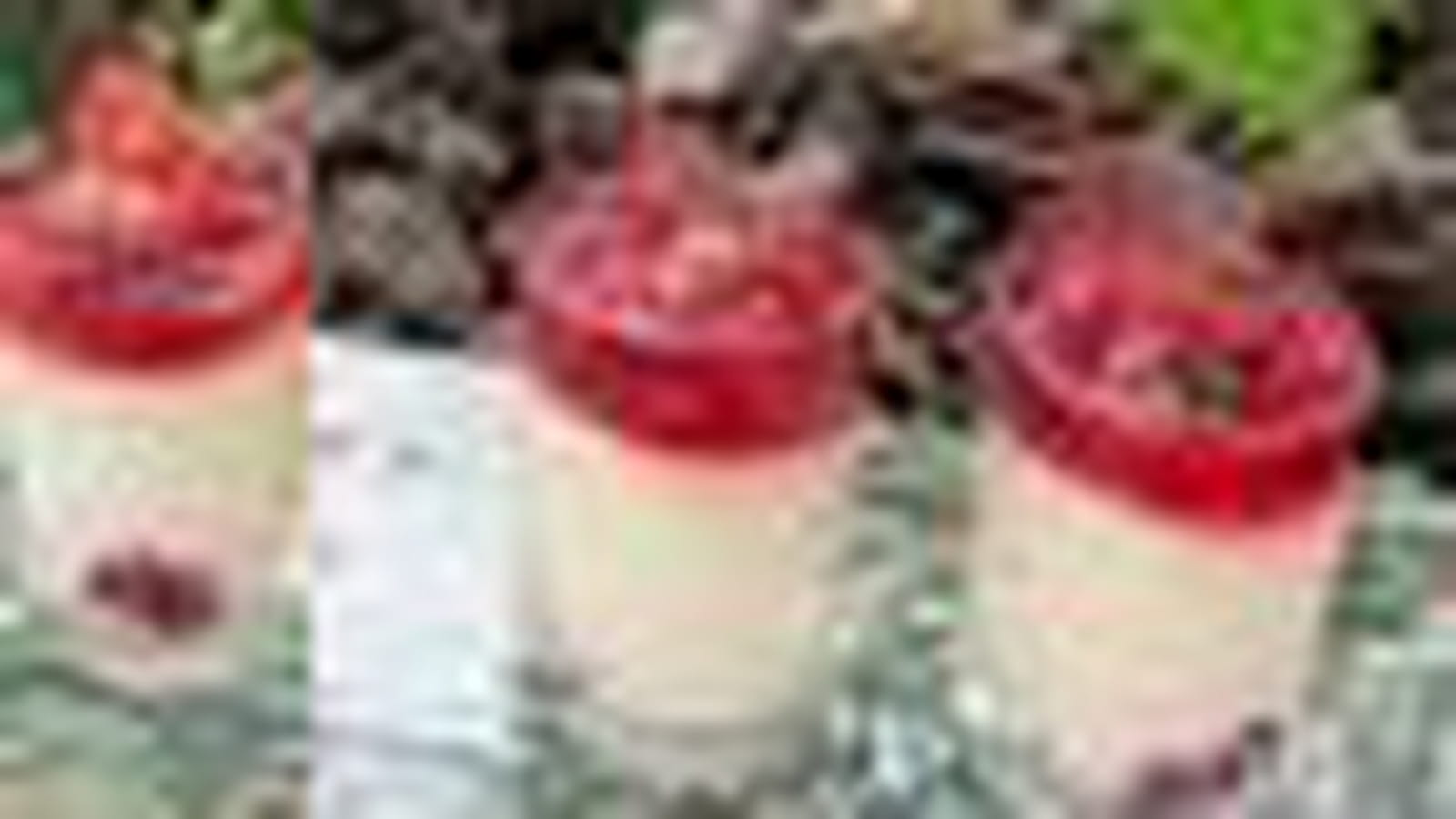 Verrines coco-fruits rouges