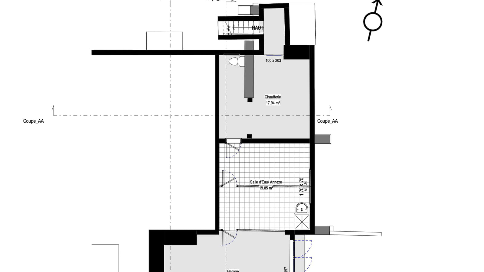 Plan sous-sol existant 