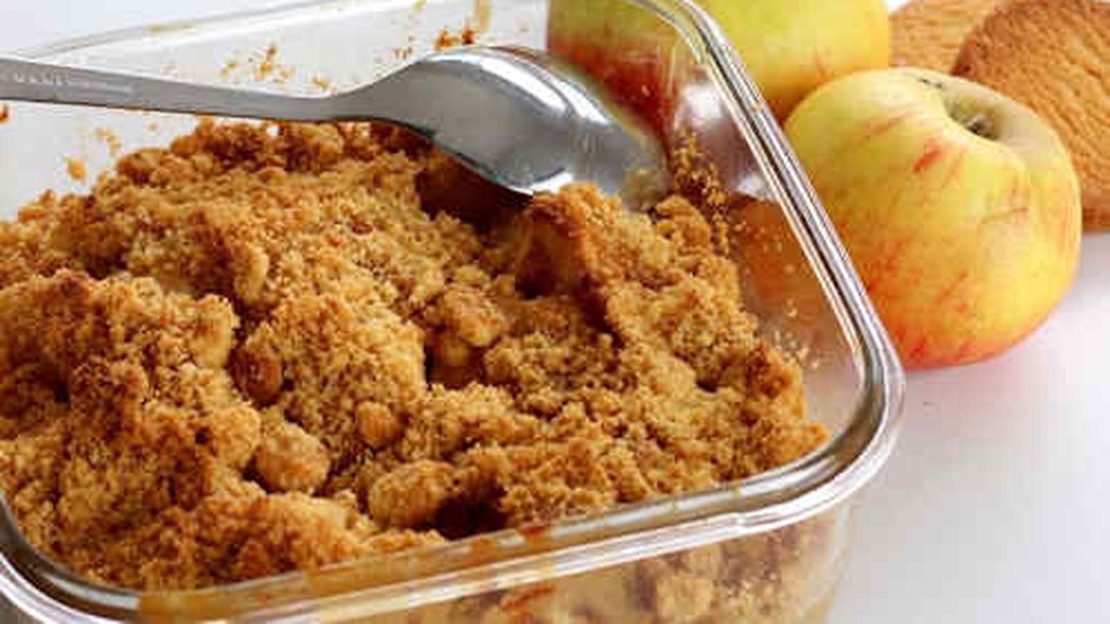 Crumble pomme caramel express