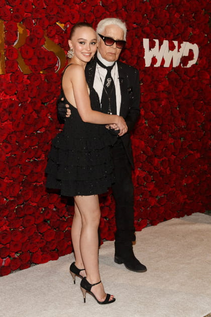Lily-Rose Depp et Karl Lagerfeld