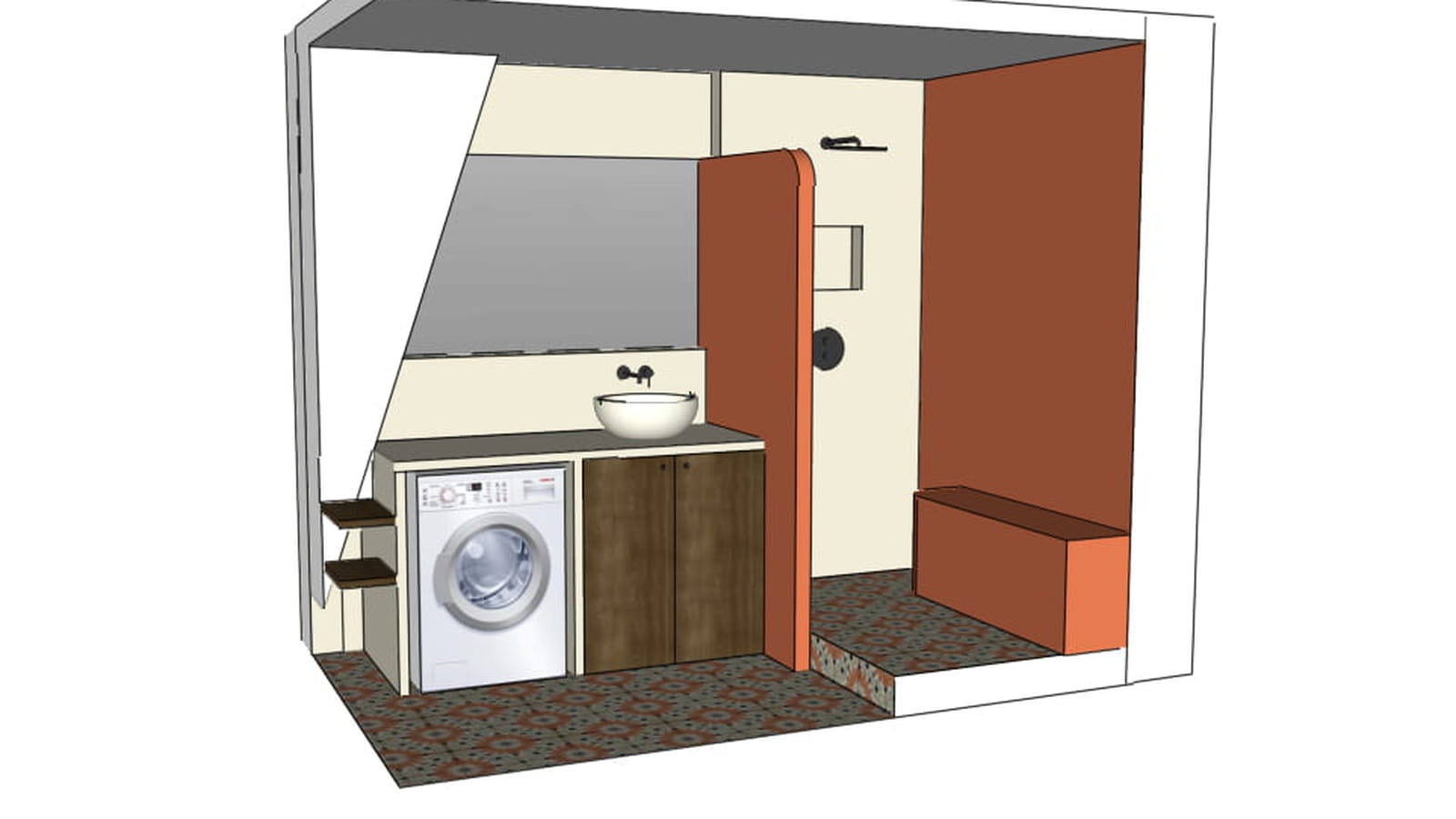 Plan 3D salle d'eau 