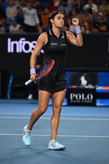 La joueuse de tennis Caroline Garcia à l'Open d'Australie en 2023