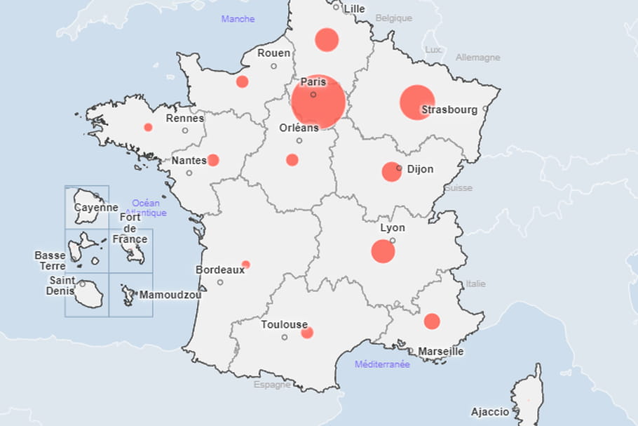 carte de france et ses frontières italiennes