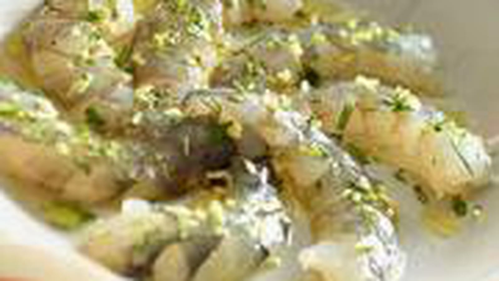 Carpaccio de crevettes en aigre-douce relevée