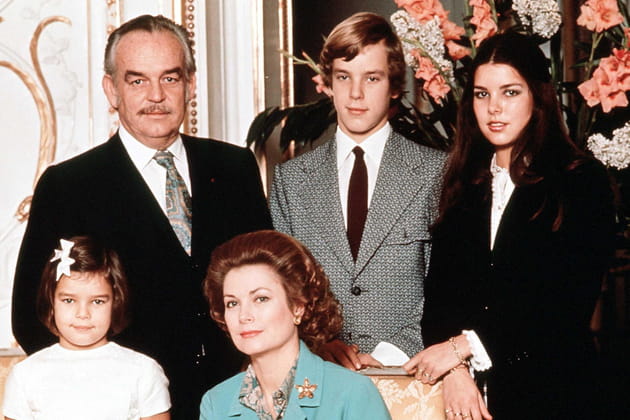 La famille du Rocher au Palais princier en 1972