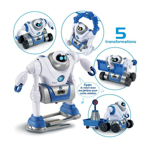 Catégorie robot : V.Bot Explorer, mon robot 5 en 1 - VTech