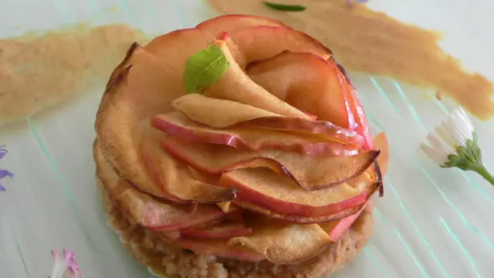 Bouton de rose à la pomme