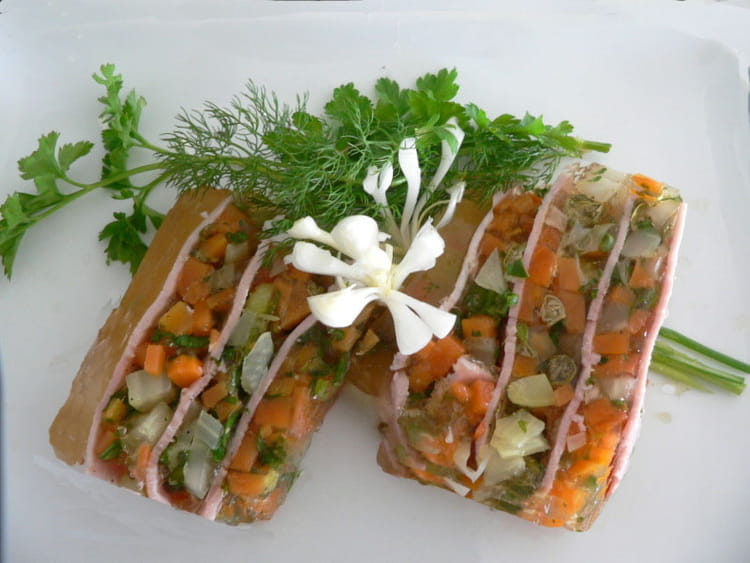 Recette de Terrine de jambon aux petits légumes