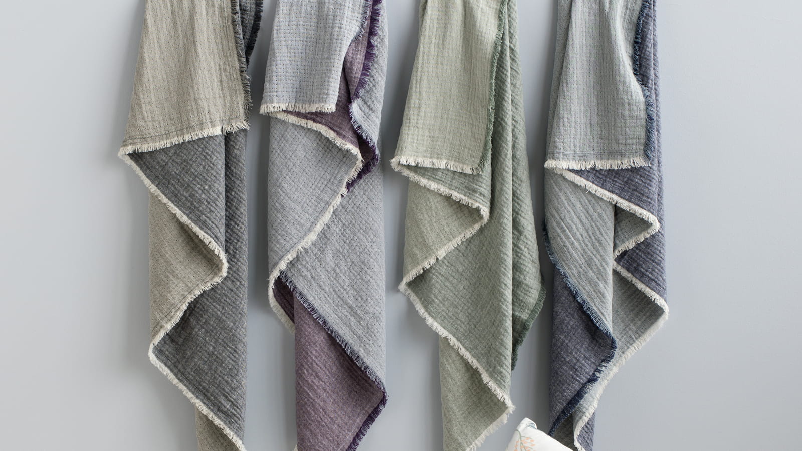 Plaid en coton et lin