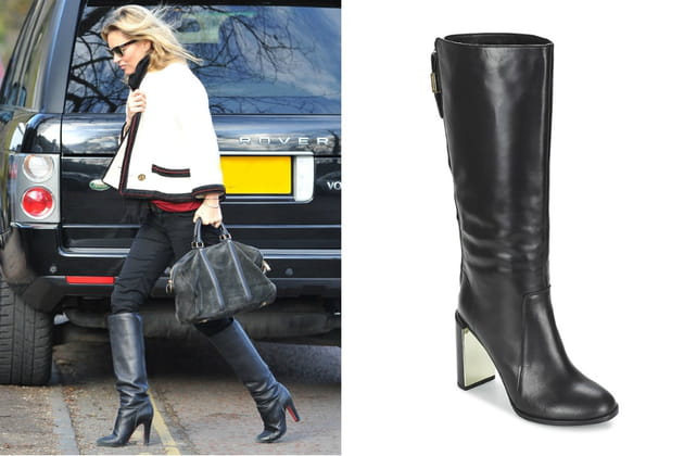 Les bottes cavalières en cuir à talon