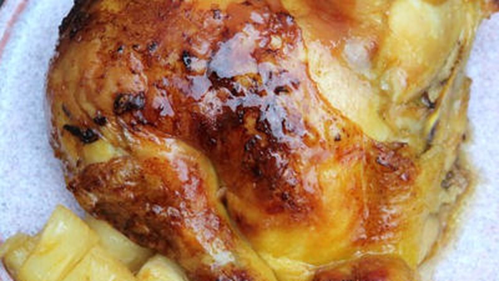 Poulet rôti doré au caramel