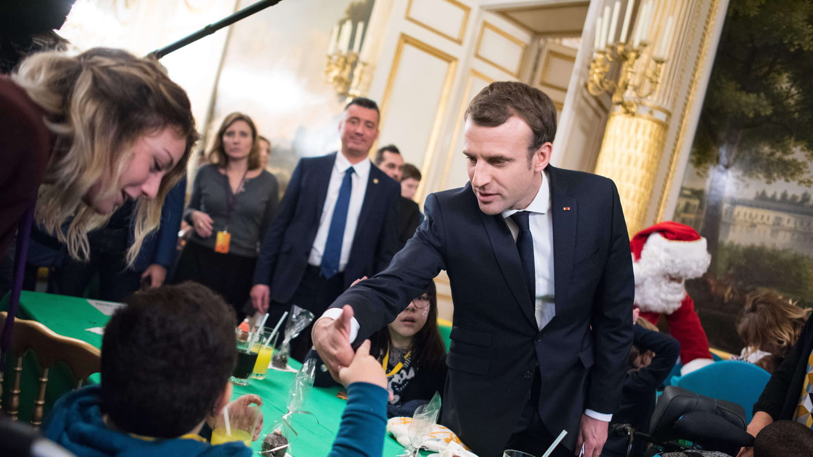 Emmanuel Macron et Brigitte Macron : Noël à l'Élysée
