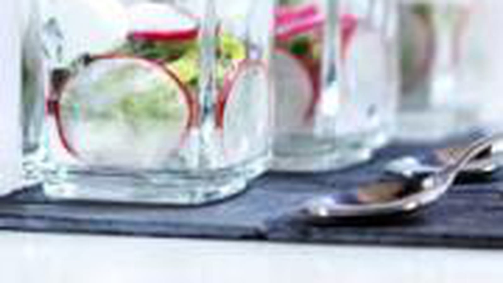 Verrine fraîche concombre radis ricotta basilic