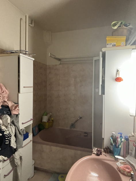 Avant&nbsp;: une salle de bains trop charg&eacute;e et pas du tout fonctionnelle