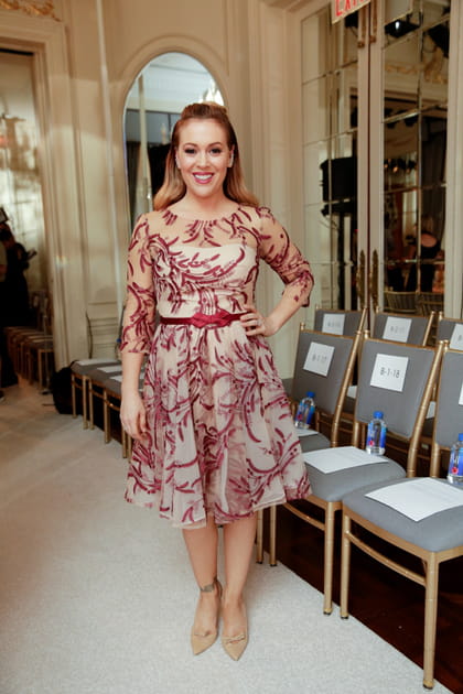 Alyssa Milano au défilé Marchesa
