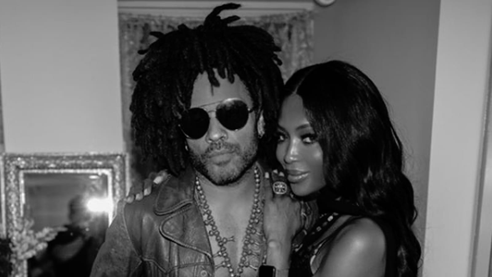 Lenny Kravitz et Naomi Campbell