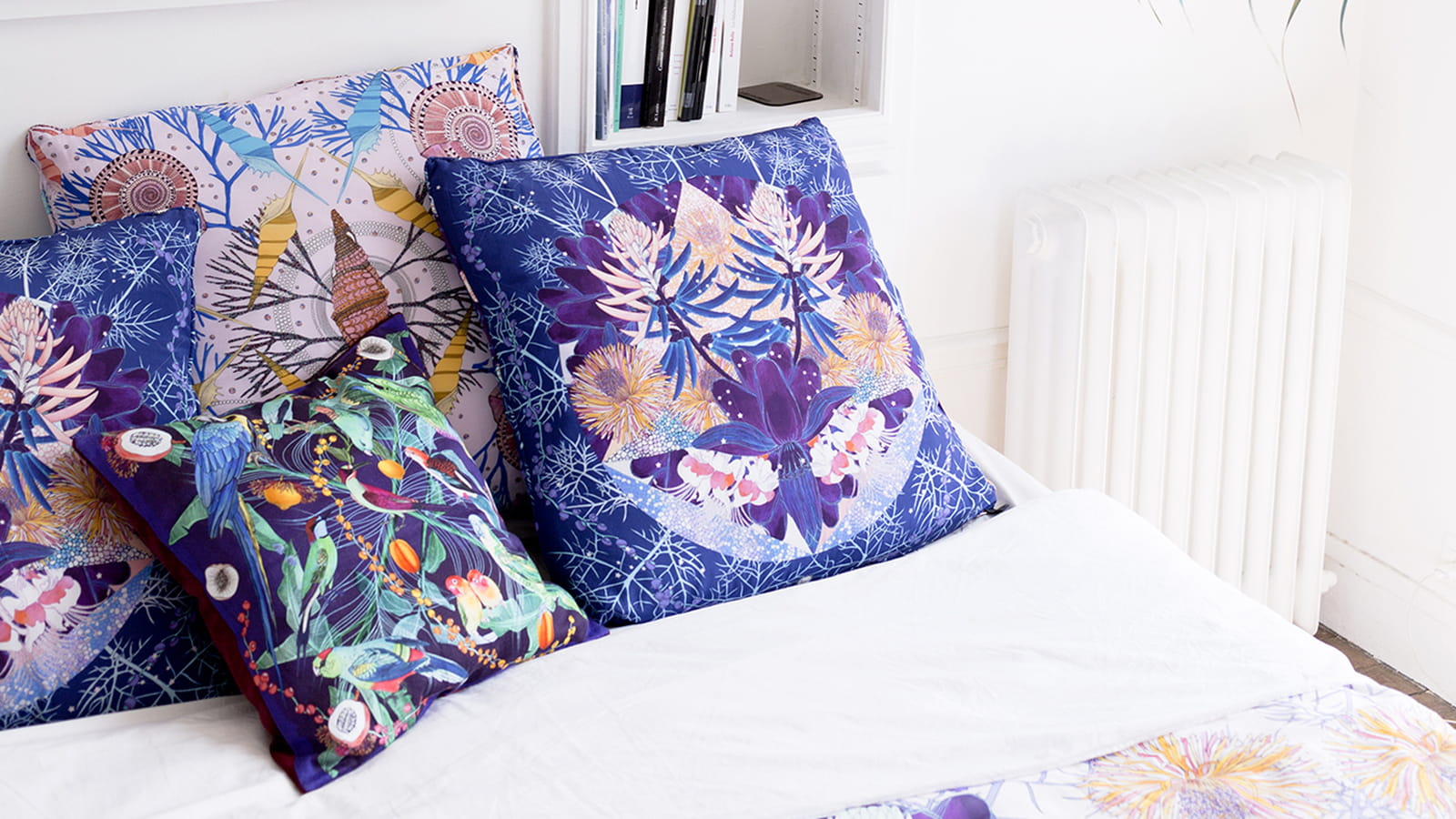 Coussin fleurs