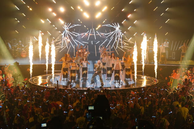 Sam Ryder (Royaume-Uni) lors de l'édition 2023 de l'Eurovision