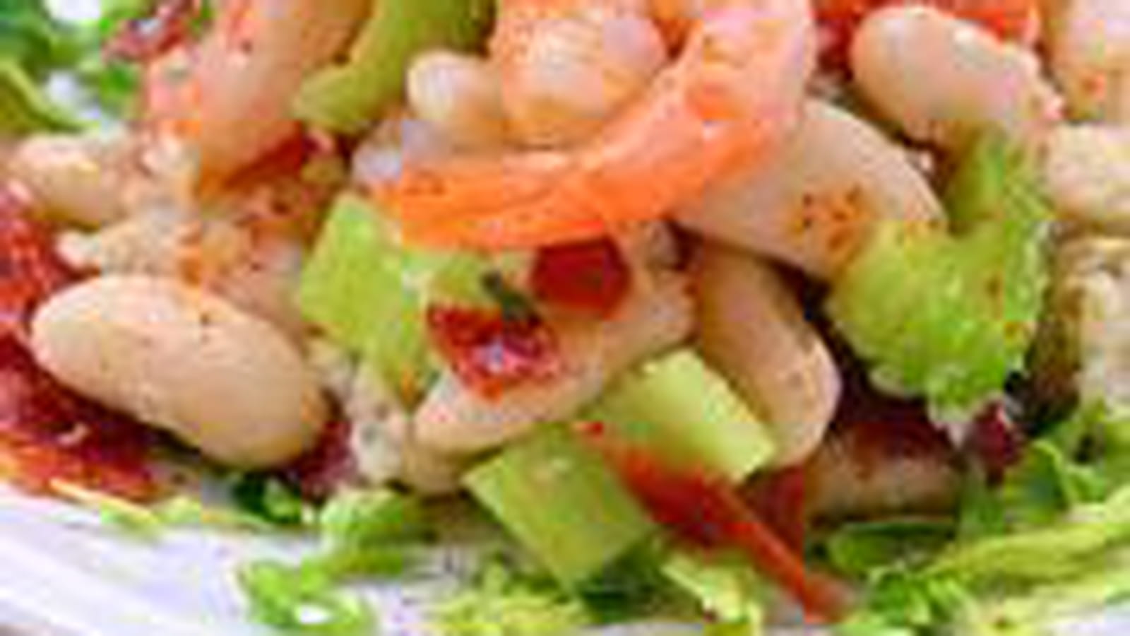 Salade terre-mer aux haricots