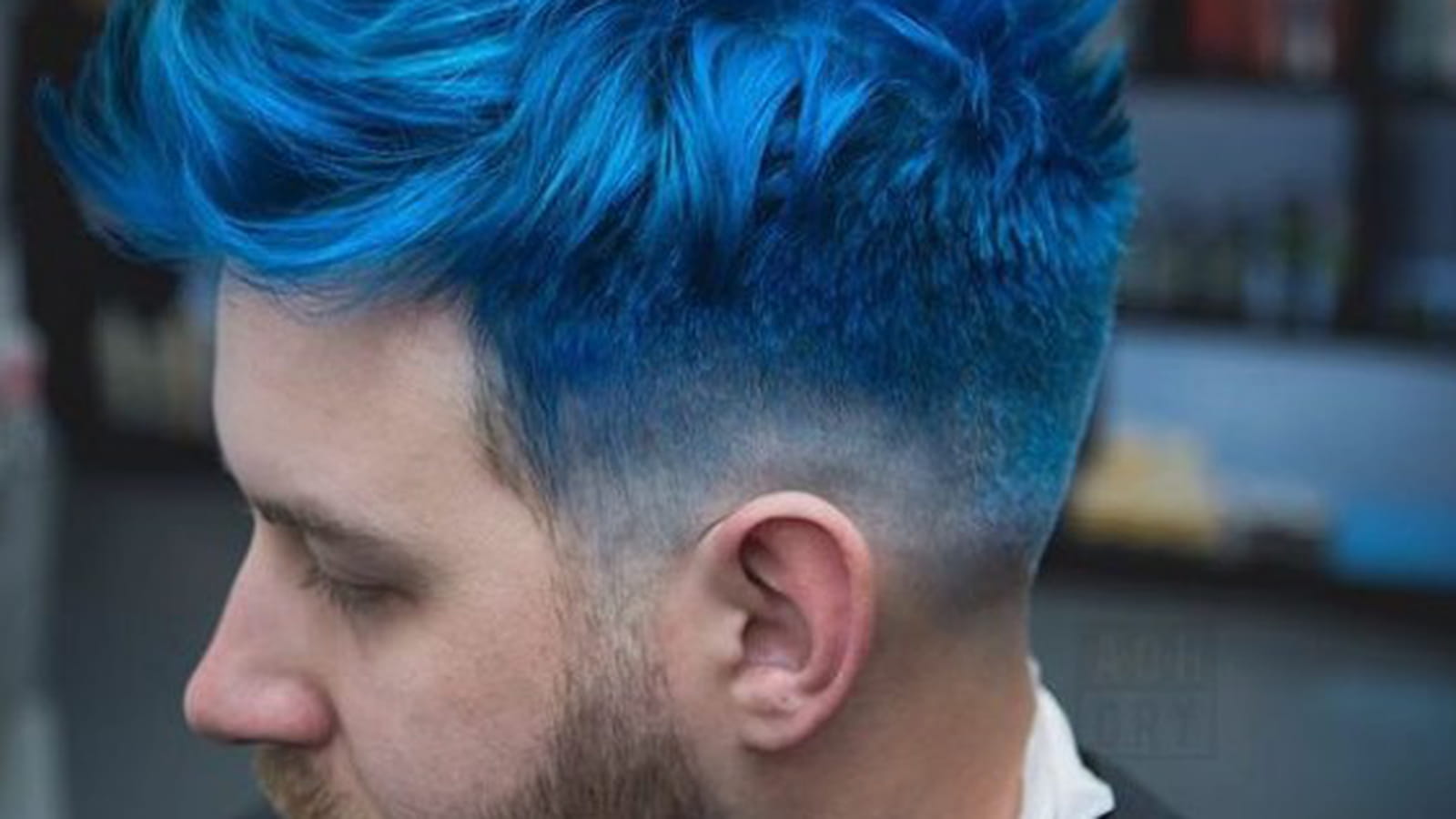 Coupe taper bleue pour homme