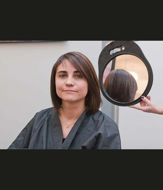 Sandrine et sa nouvelle coupe