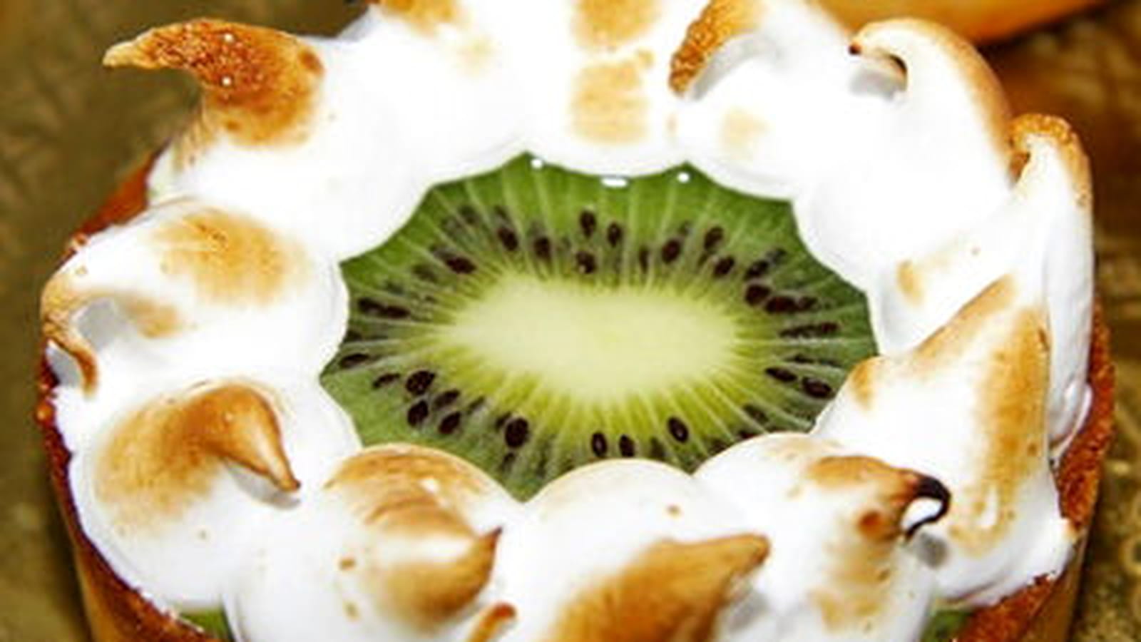 Tarte aux kiwis meringuée