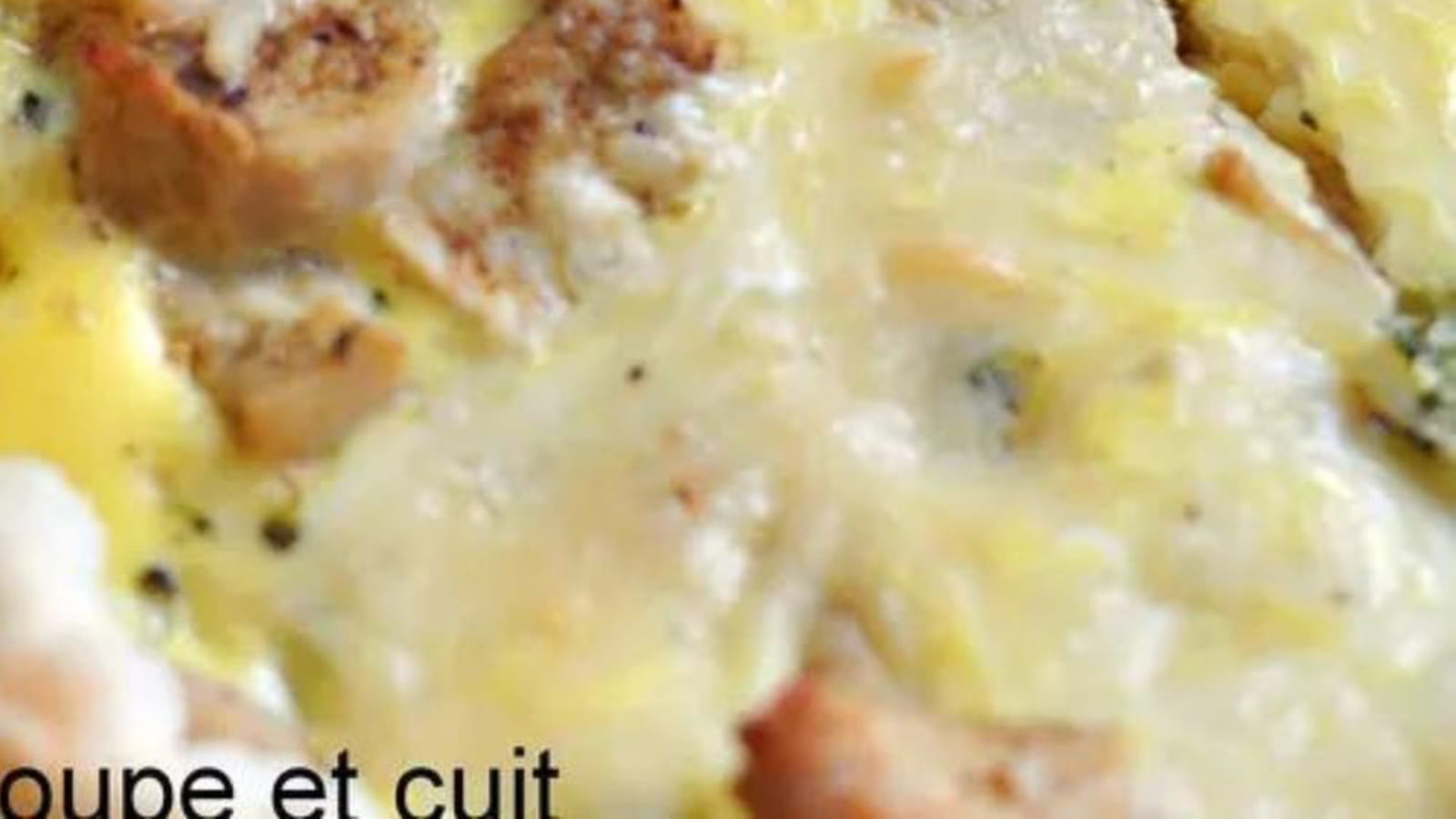 Quiche au poulet curry et brocolis