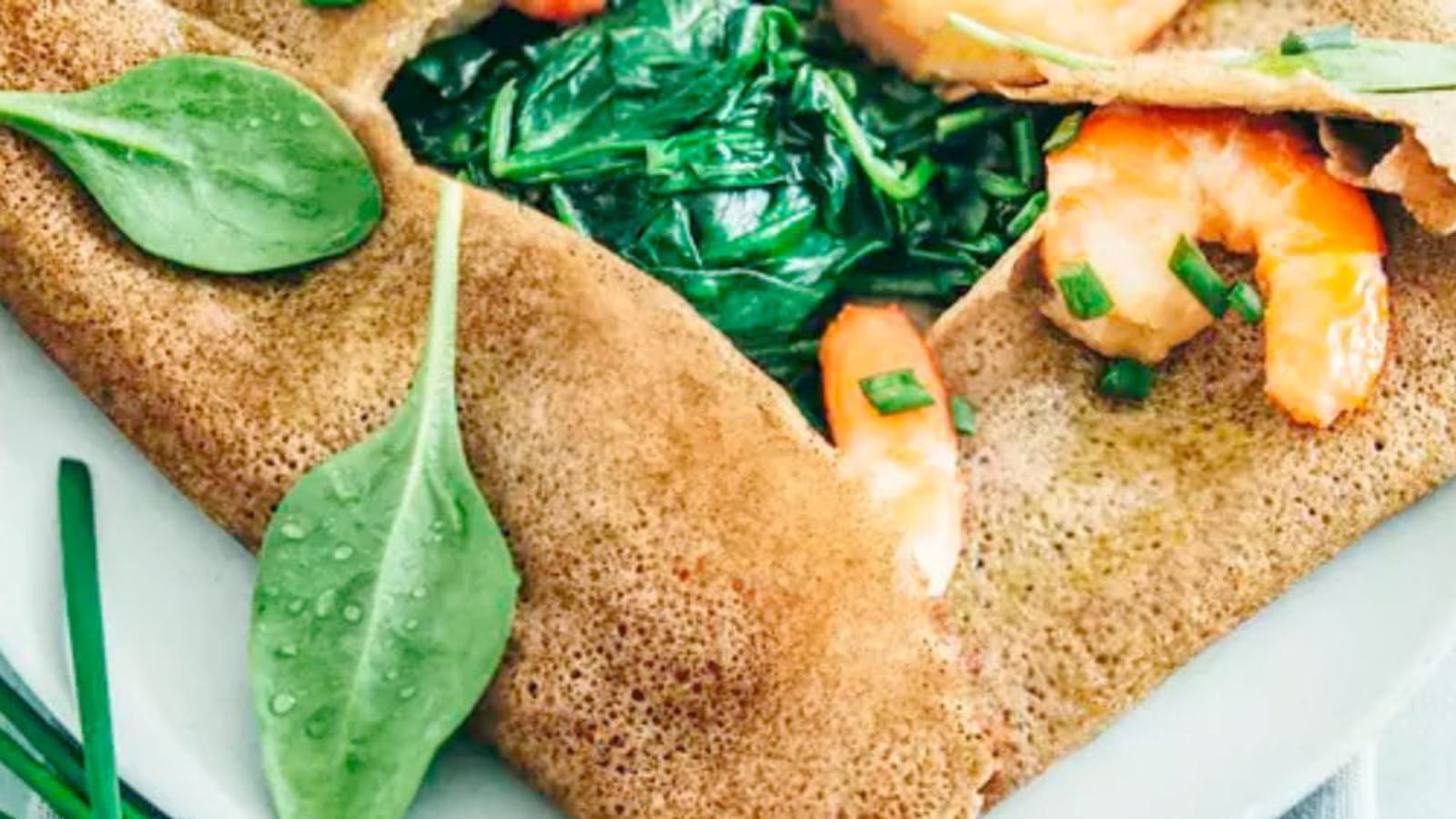 Galette aux crevettes et épinards