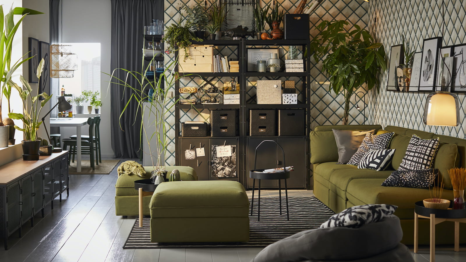 Canapé Ikea vert kaki 