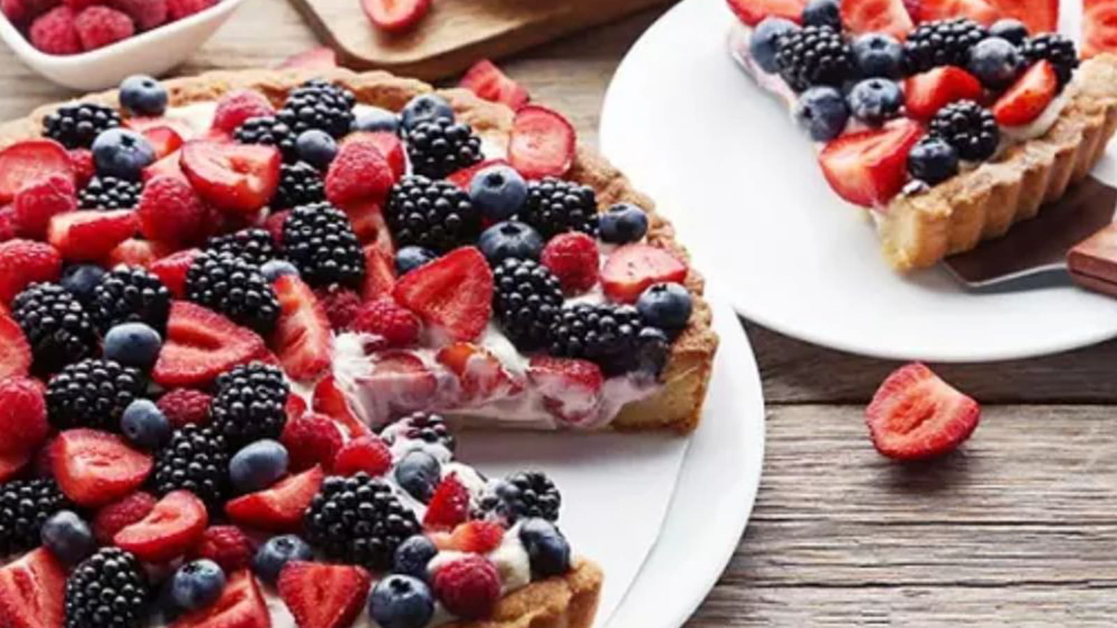 Tarte aux fruits des bois et au mascarpone