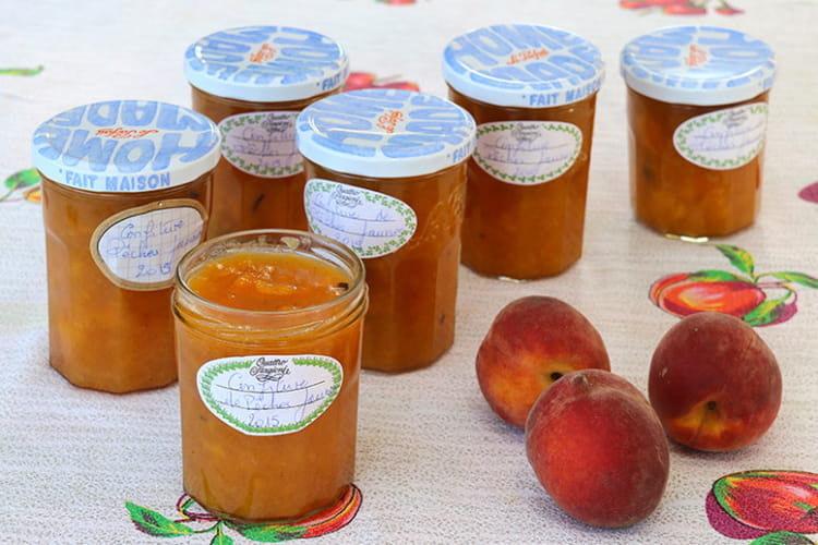 Recette de Confiture de pêches jaunes