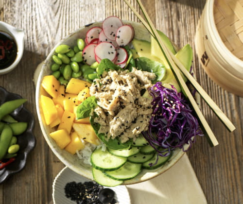 Vuna poke bowl vegan