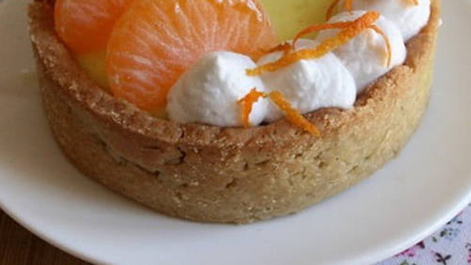Tartelettes crèmes bergamote - clémentines chantilly coco