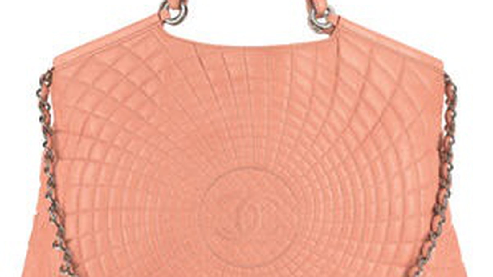 Sac en cuir surpiqué rose de Chanel