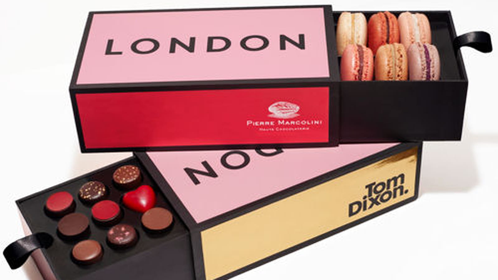 Coffrets London de Pierre Marcolini x Tom Dixon