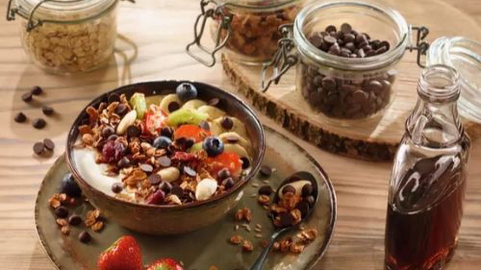Granola aux fruits et pépites de chocolat noir