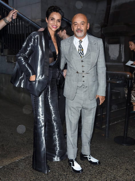 Christian Louboutin et Farida Khelfa&nbsp;au d&eacute;fil&eacute; Marc Jacobs