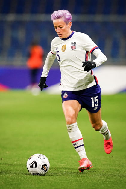 La joueuse de football Megan Rapinoe au Havre en 2021