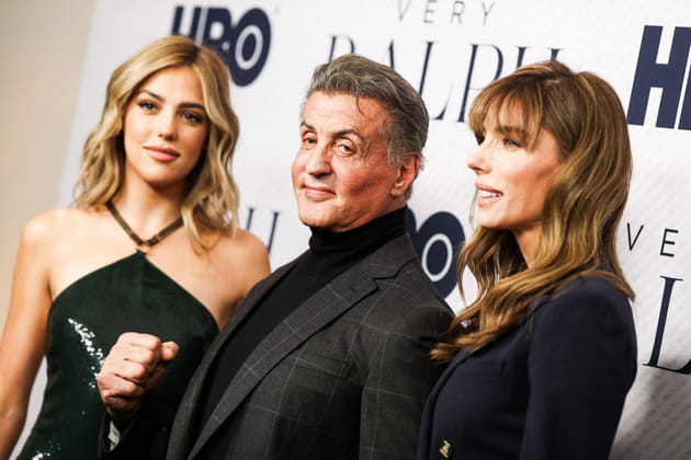 Sylvester Stallone avec sa fille Sistine et sa femme Jennifer Flavin